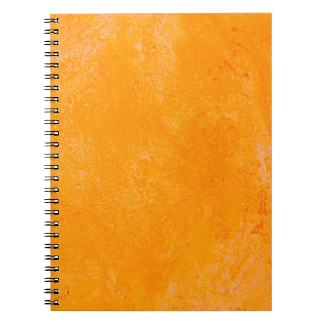 Orangefarbene Zementoberfläche, abstraktes Muster  Notizblock (Vorderseite)