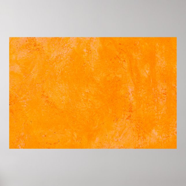 Orangefarbene Zementoberfläche, abstraktes Muster  Poster (Vorne)