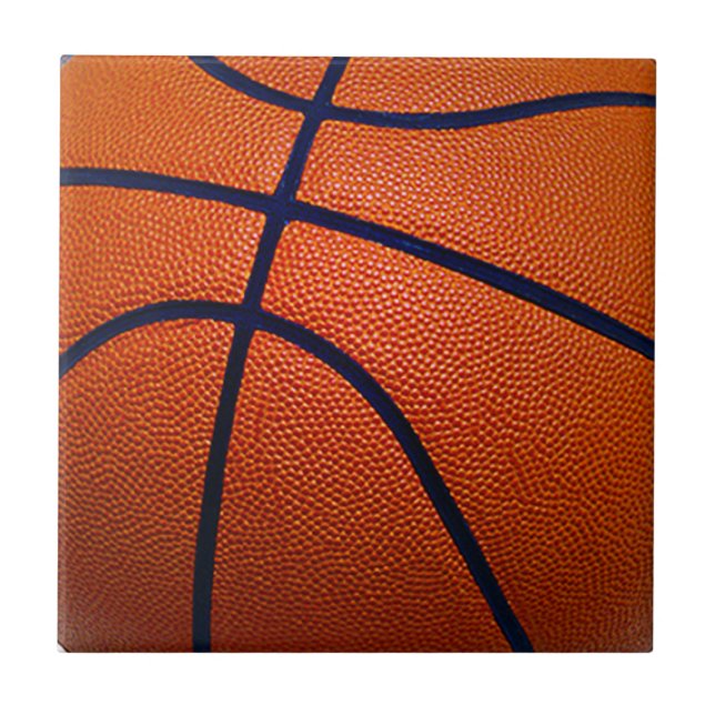 Orangefarbener Basketball Fliese (Vorderseite)