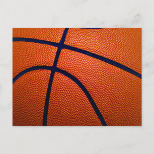 Orangefarbener Basketball Postkarte