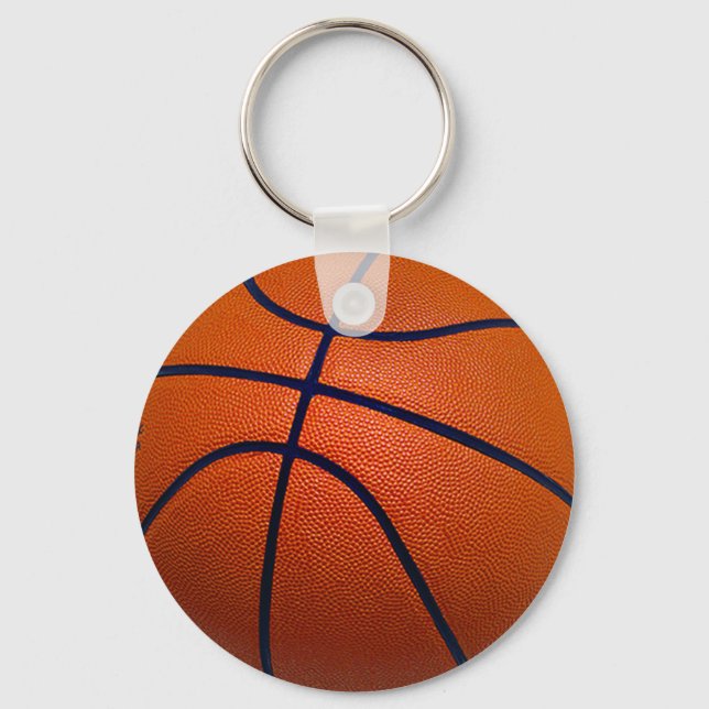 Orangefarbener Basketball Schlüsselanhänger (Vorderseite)