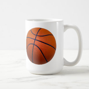 Orangefarbener Basketball Tasse