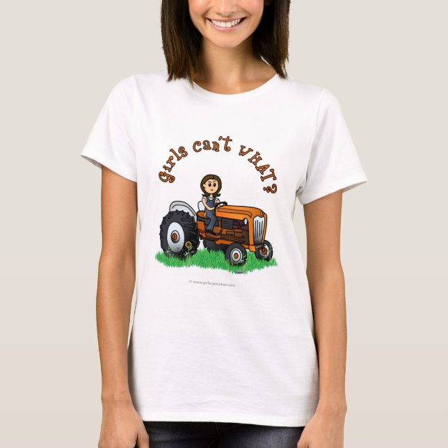 Orangefarbener Bauer T-Shirt (Vorderseite)
