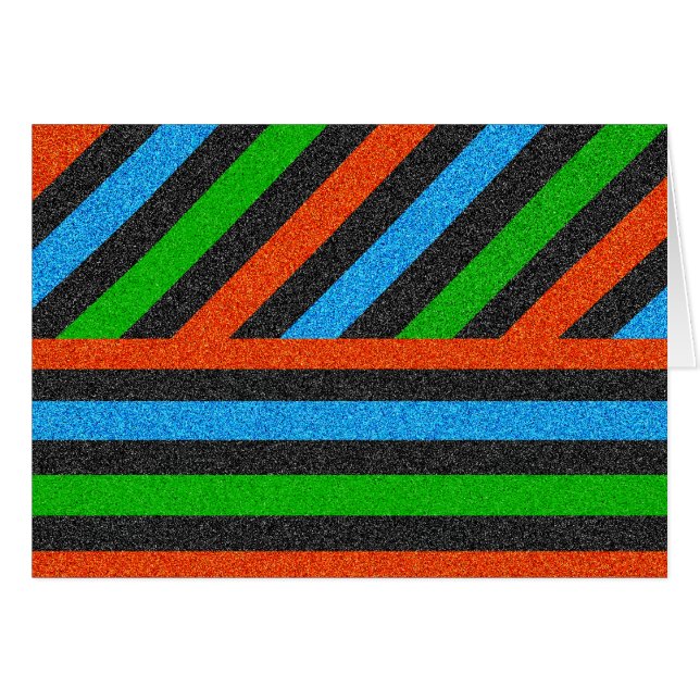 Orangefarbener, blauer, grüner, schwarzer Glitzer  (Vorderseite (Horizontal))