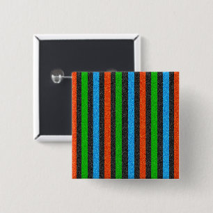 Orangefarbener, blauer, grüner, schwarzer Glitzer  Button