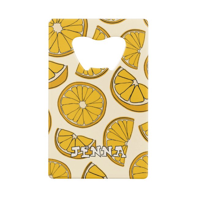 Orangefarbener Flaschenöffner (Rückseite)