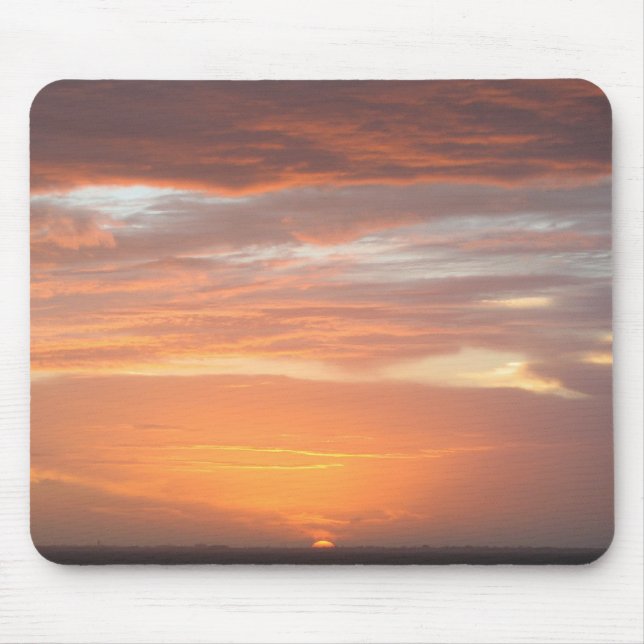 Orangefarbener Himmel Mousepad (Vorne)