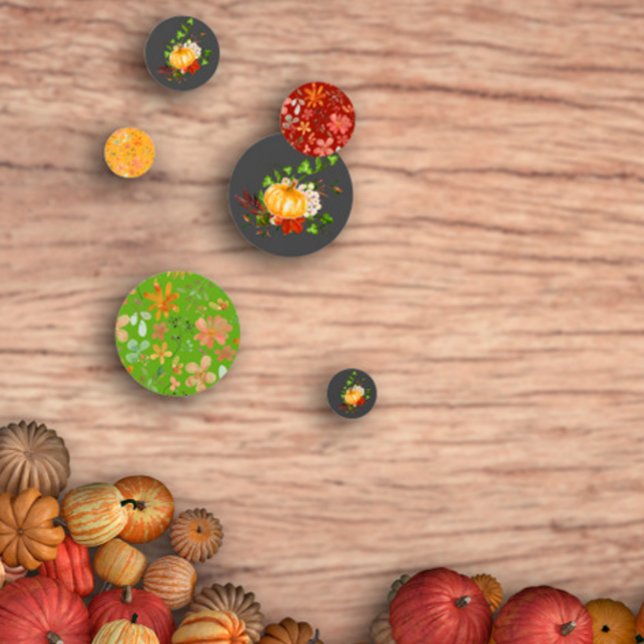 Orangefarbener Kürbis Erntedank Blume Konfetti (Von Creator hochgeladen)