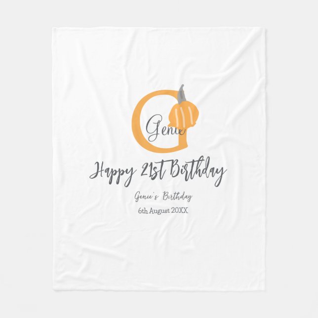 Orangefarbener Kürbis zum Herbst 21. grauer Fall Fleecedecke (Vorderseite)