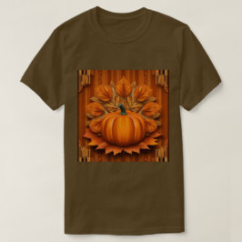 Orangefarbener Kürbisbraun-T - Shirt für Männer un