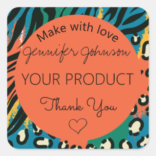 Orangefarbener orangefarbener Aufkleber