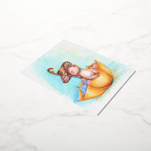 Orangefarbener Regenschirm Niedlicher Pilz Meeress