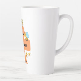 "Orangefarbener Sommer mit goldener Krone und süße Milchtasse