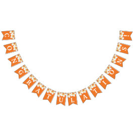 Orangefarbener Text Graduierungsparty FLAG Wimpelkette