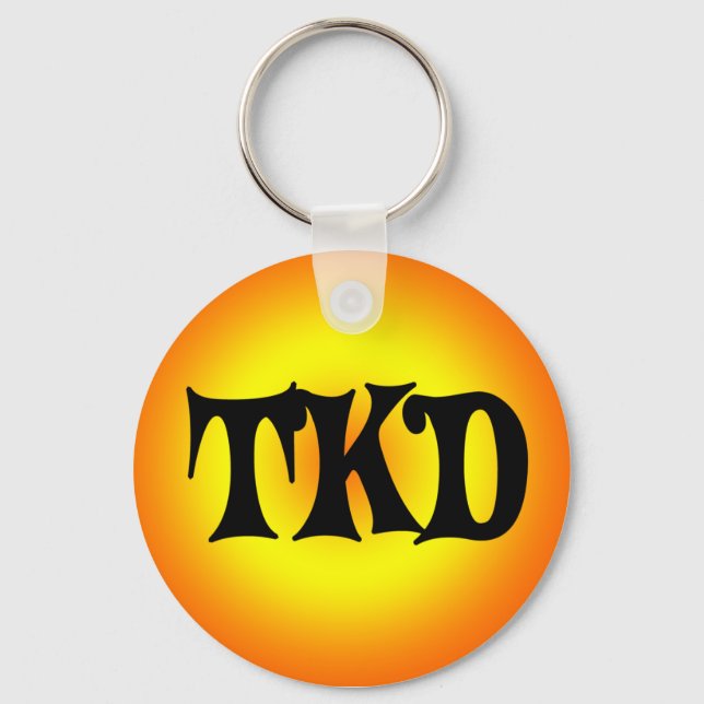 Orangefarbener TKD-Schlüsselanhänger Schlüsselanhänger (Vorderseite)
