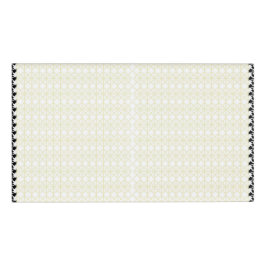 orangefarbener und gelber Hintergrund mit kleinen Namenschild