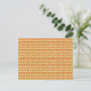 orangefarbener und gelber Hintergrund mit kleinen Postkarte