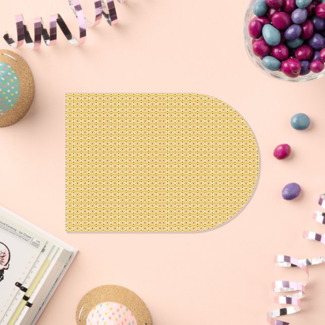 orangefarbener und gelber Hintergrund mit Kreisen Acryleinladungen (Insitu (Feier))