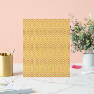 orangefarbener und gelber Hintergrund mit Kreisen Acrylschild