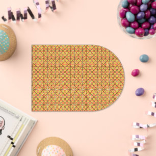 orangefarbener und gelber Hintergrund mit Muster Acryleinladungen