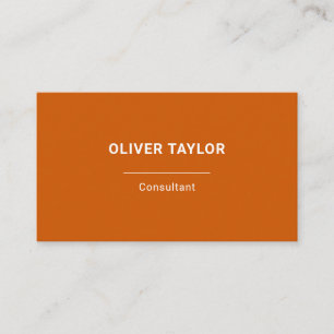 Orangefarbener und weißer Minimalistischer Individ Visitenkarte