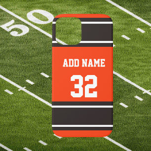 Orangefarbener und weißer Sportstreifen Case-Mate iPhone Hülle