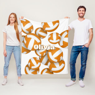 orangefarbener Volleyballclub - Dekoration des Spo Fleecedecke