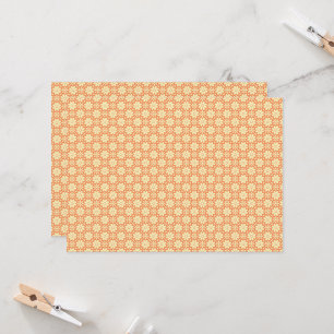 orangefarbener weißer Hintergrund mit Muster Einladung