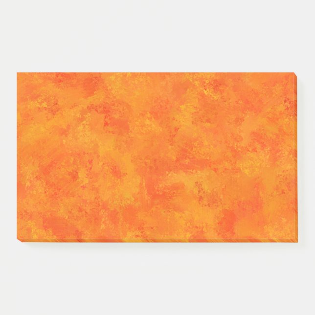 Orangefarbenes Abstraktes Muster Post-it Klebezettel (Vorderseite)