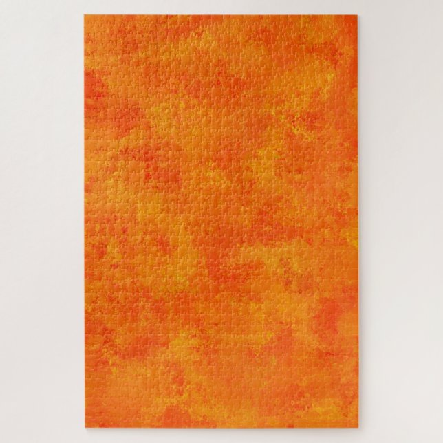 Orangefarbenes Abstraktes Muster Puzzle (Vertikal)