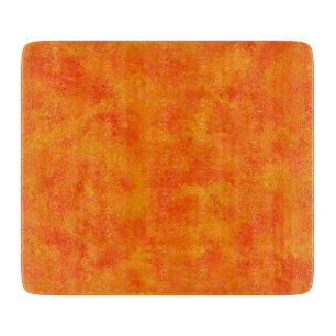Orangefarbenes Abstraktes Muster Schneidebrett