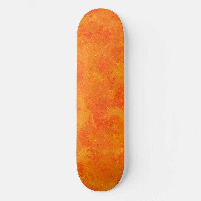 Orangefarbenes Abstraktes Muster Skateboard (Vorderseite)