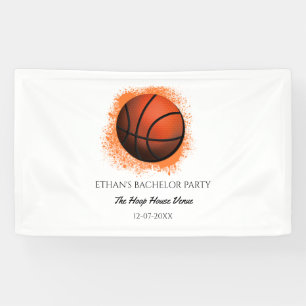 Orangefarbenes Basketballwochenende Party - Champi Banner