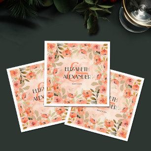 Orangefarbenes Brautparty Serviette