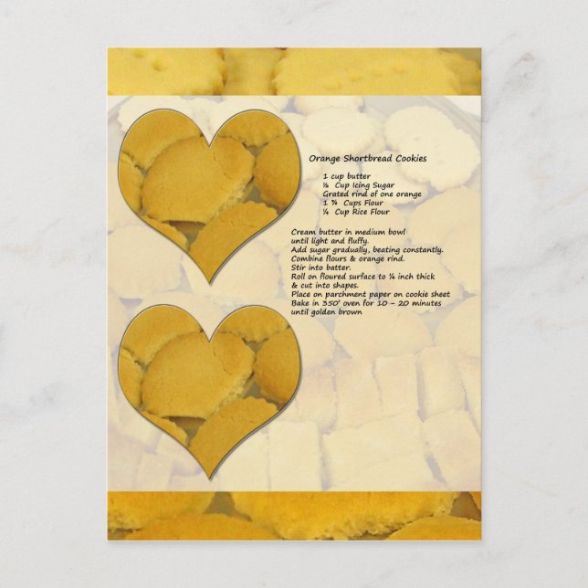 Orangefarbenes Brot Rezept Postkarte (Vorderseite)