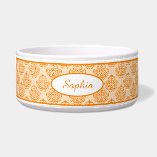 Orangefarbenes Dekorationsmuster mit Individuelle  Napf