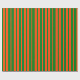 Orangefarbenes Design der Streifen Geschenkpapier