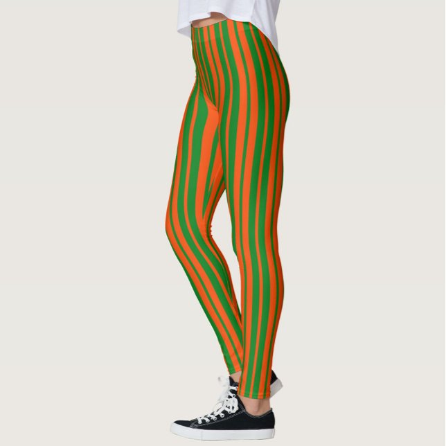 Orangefarbenes Design der Streifen Leggings (Von Creator hochgeladen)