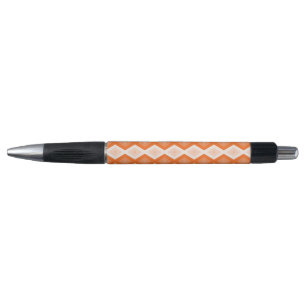 Orangefarbenes Diamantmuster Kugelschreiber