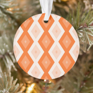 Orangefarbenes Diamantmuster Ornament