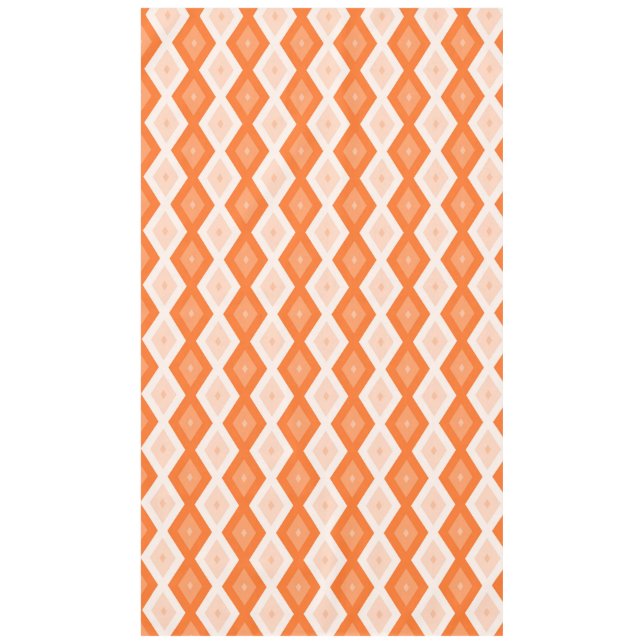 Orangefarbenes Diamantmuster Tischdecke (Vorderseite)