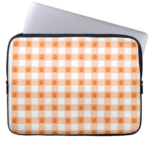 Orangefarbenes Druckmuster - Niedliches Pet Lover Laptopschutzhülle