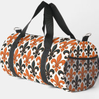 Orangefarbenes Fleur-de-lis-Muster
