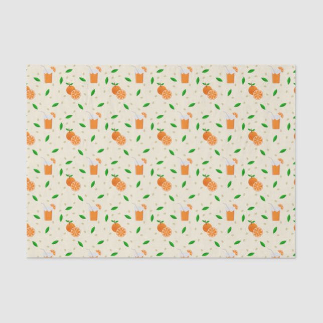 Orangefarbenes Geschenkpapier Seidenpapier (Vorderseite)
