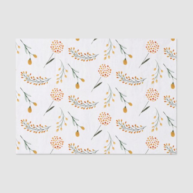 Orangefarbenes Gewebe Seidenpapier (Vorderseite)