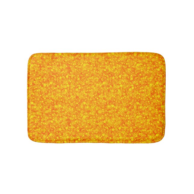 Orangefarbenes Glitzer- und Glitzern-Muster Badematte (Vorderseite)