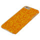 Orangefarbenes Glitzer- und Glitzern-Muster Case-Mate iPhone Hülle (Oberseite)