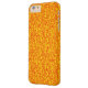 Orangefarbenes Glitzer- und Glitzern-Muster Case-Mate iPhone Hülle (Rückseite Links)