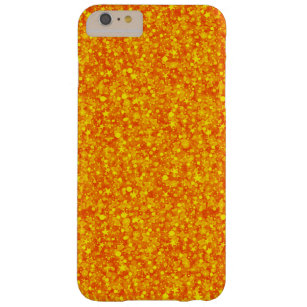 Orangefarbenes Glitzer- und Glitzern-Muster Barely There iPhone 6 Plus Hülle