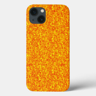Orangefarbenes Glitzer- und Glitzern-Muster Case-Mate iPhone Hülle